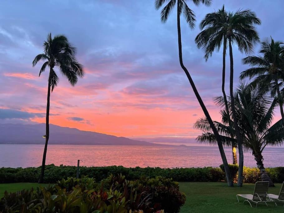 Stunning Maui Direct Ocean Front On The Beach, Walk To Beach From Condo, Watch Turtles, Whales, Ac In All Rooms Ocean View Pool And Spa Wailuku المظهر الخارجي الصورة
