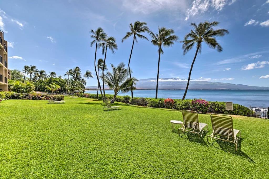 Stunning Maui Direct Ocean Front On The Beach, Walk To Beach From Condo, Watch Turtles, Whales, Ac In All Rooms Ocean View Pool And Spa Wailuku المظهر الخارجي الصورة
